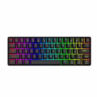 China Wired Keyboard Color 61 Wireless Mechanical Keys and Wireless Dual Mode Mechanical Keyboard with RGB Lighting, Receiver for sale