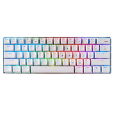 China 61key LED 60% Waterproof Optical Wireless Keyboard 2.4GWired Ergonomic Wireless Dual Mode Mechanical Keyboard for sale