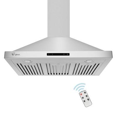 China 30 inch 120V household range hood smart touch anti-rust wall-mounted range hood Te koop