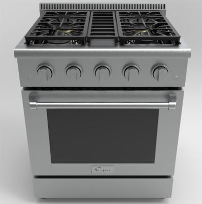 China Empava US Brand Kitchen Equipment Freestanding Stainless Steel 4 / 6 Burners Gas Cooker Range With Oven for sale