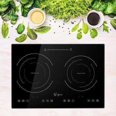 China kitchenstar 2 Burner Portable glass ceramic induction cooker double hob electric inbuilt Induction hob for sale