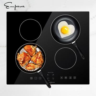 China Empava 24 inch Home Hotel Black 4 burner Electric cooktops Glass Touch Panel Electric Stove Induction hob with ETL for sale