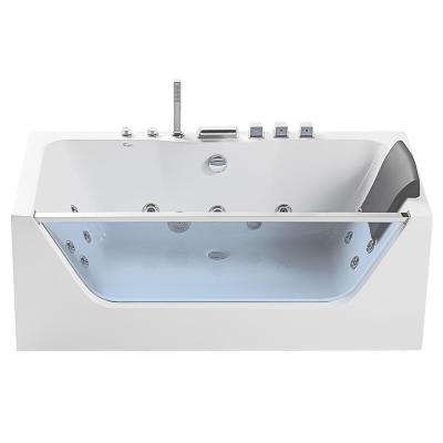 China White indoor hydromassage whirlpool Bathtub Fiberglass multi-faceted jetted tub zu verkaufen