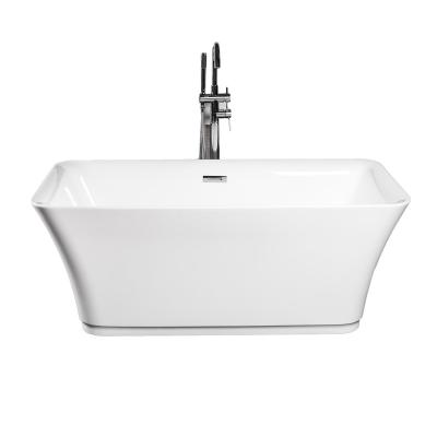 China Empava Hot Sale 59 Inches Rectangular Fiberglass Acrylic Freestanding Bathroom Bath Tubs zu verkaufen