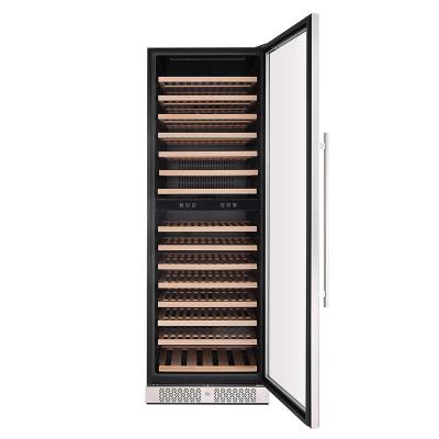 China Built-in Dual Zone wine coolter LED Control Large Capacity Freestanding Stainless Steel wine coolter for sale