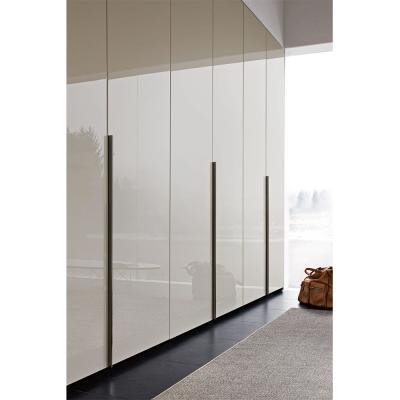 China Durable Custom Matt Lacquer Wardrobe Sliding Door Wardrobe With Soft Closing Drawer for sale