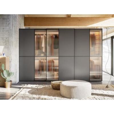 China Durable 100% Custom Design Modern Luxury Matte Lacquer Hinged Door Wooden Wardrobe Or Closet For Bedroom for sale