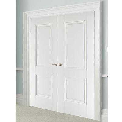 China Modern Bathroom Bedroom Shaker Style Luxury Designs White Double Door Wooden Door for sale