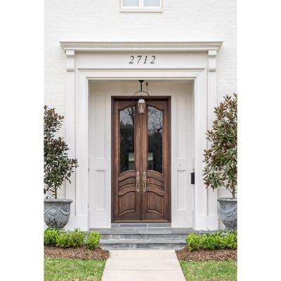 China Modern Sleek Modern Solid Wood Front Wooden Main Entry Door Wood Grain for sale