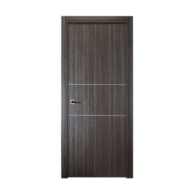 China Modern Gray Composite Hollow Core Solid Wood Veneer Paint Interior Bedroom Door for sale