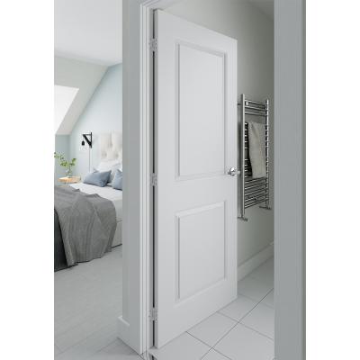 China Modern White Two Panel Shaker Bathroom Internal Wooden Flush Door for sale