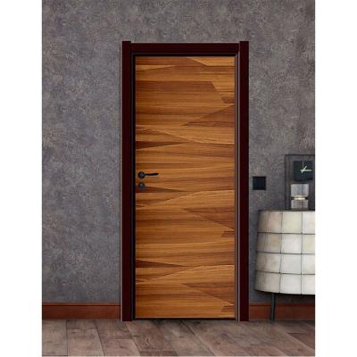 China Modern American Soundproof Bedroom Plain Veneer Hotel Timber Veneer Oak Wooden Door for sale