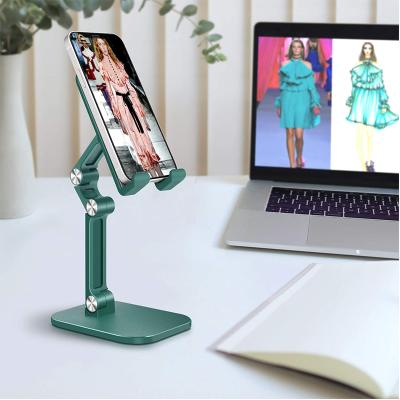 China Adjustable Desktop Cell Phone Holder Stand For Iphone Metal Tablet Stand Desk Table Foldable Extend Support for sale