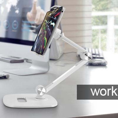 China New Simple Adjustable Height And Angle Telescopic Mobile Phone Desk Stand Tablet Metal Stand Support for sale