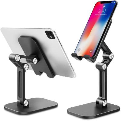 China 2021 Foldable Mobile Phone Holder Desktop Table Adjustable Desk Cell Stand Tablet Metal Support for Adjustable for sale