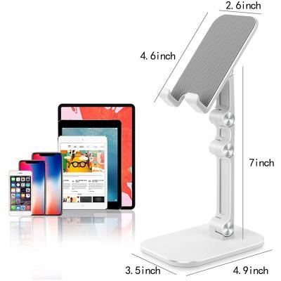 China Adjustable 270 Rotation Flexible Compact Metal Aluminum Alloy Mobile Phone Tablet Stand Fully Portable Folding Stand For Office for sale