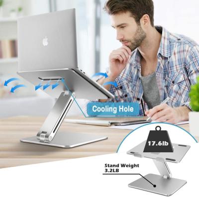 China Home Office Notebook Metal Laptop Adjustable Foldable Aluminum Cooling Ergonomic Stand for sale