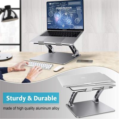 China Adjustable Ergonomic Portable Notebook Stand Aluminum Alloy Folding Laptop Desk Laptop Cooling Stand for sale