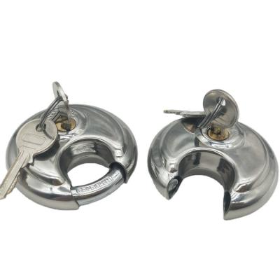 China 201# 304# 316# Cheap Price Anti-theft Round Disc Stainless Steel Padlock With Keys for sale