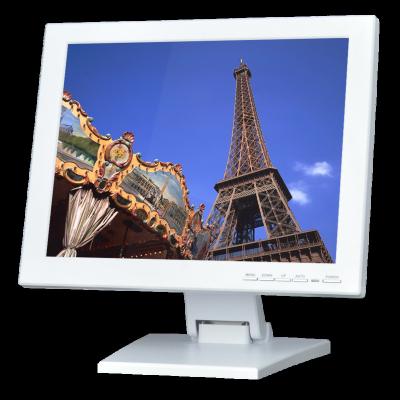 China Optional White Medical Loudspeaker LCD Monitor 15 Inch TFT LED VGA Monitor Sqare Screen for sale