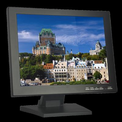 China Professional manufacture desktop black 15 inch LCD desktop monitor with VGA DVI HDMIed port for sale