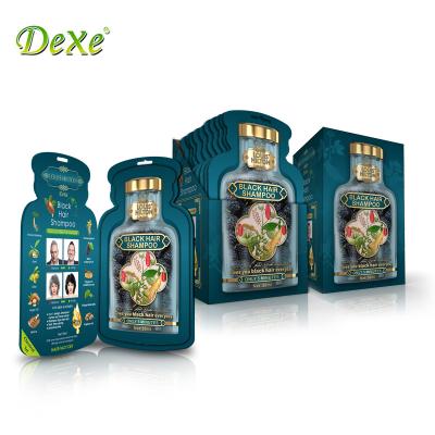 China cost & saving & Homeuse Dexe Gmp ISO Thailand Black Hair Shampoo Fast Sachet Packing 10 Mins Hair Dye 3 In 1 In Hair Dye for sale