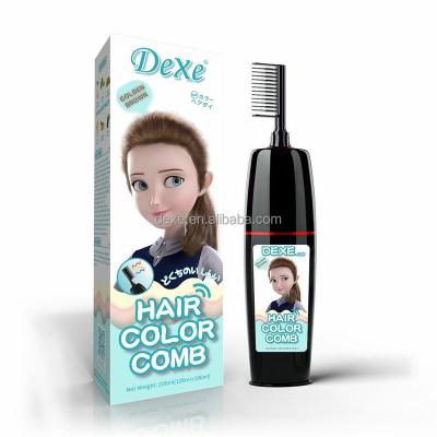 China Black Magic Change Hair Color Dexe Combs Hair Dye Color Comb With Foams Color Hair Ammonia Free 100% Hair Dye for sale