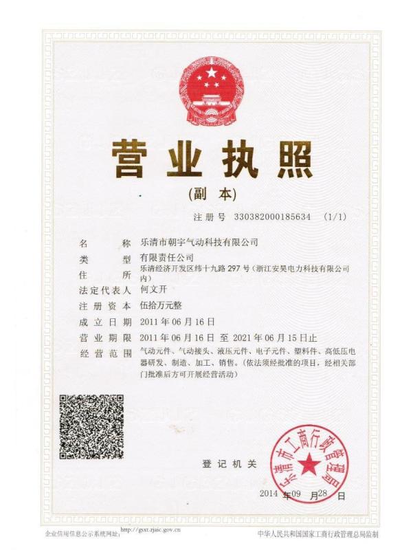 Verified China supplier - Zhejiang Chaoyu Pneumatic Technology Co., Ltd.