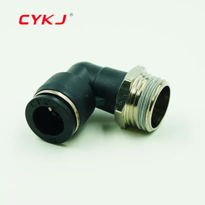 China Hotels CYKJ Black Plastic Pneumatic Push In Quick Connector for sale