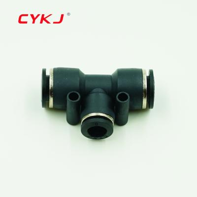 China Quick Connector Plastic Quick Tee Connect Fit 6mm Plastic Pneumatic Fitting Other for sale