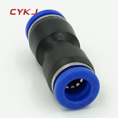 China Hotels CYKJ Pneumatic One Touch PU Tube Straight Plastic Air Connector for sale