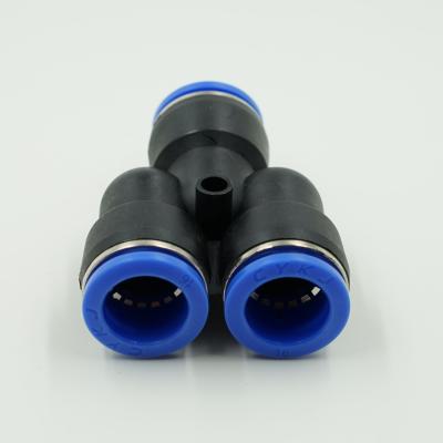 China Hotels CYKJ Y Type Tee Fittings Pneumatic Plant Recess Fittings for sale