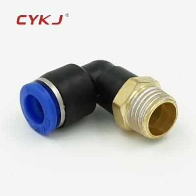 China PU Compression Coupling Female Elbow 90 Degree Pipe Fitting Tube Fitting for sale