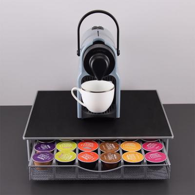 China Sustainable Nordic Acrylic Coffee Capsule Box Shelf Storage Holder Capsule Coffee for sale