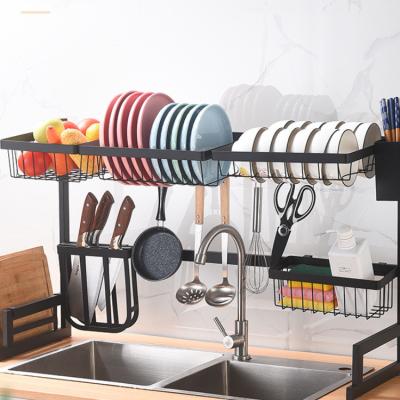 China Sustainable Cutlery Kitchen Storage Cutlery Drying Rack With Tray Rack for sale