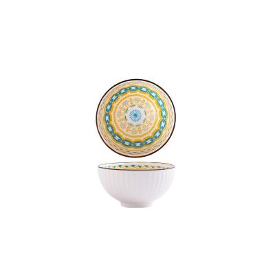 China Viable chinese snack glazed round ceramic bowl of white ramen for sale