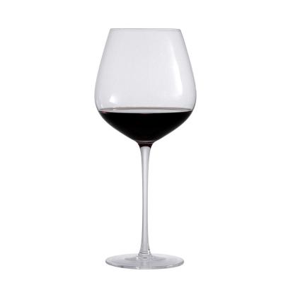 China Durable Red Wine Glass Crystal Shape Red Glass Bottle for sale