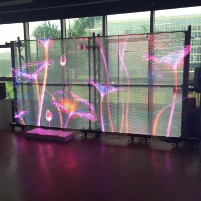 China Outdoor Transparent Glass Wall Display LED Display Glass Facade for sale