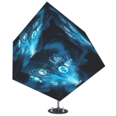 China Indoor Square Cube Shaped LED with LINSO LED Rotating System for sale