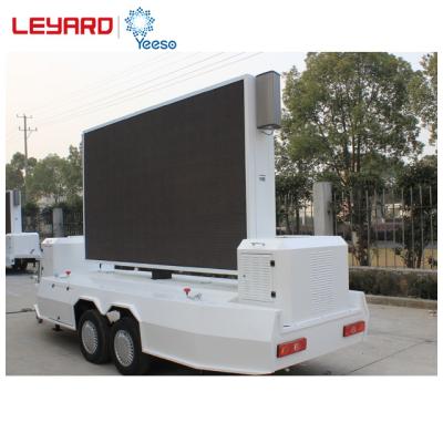 China Touring Show Outdoor Mobile LED Advertising Digital Billboard Trailer YES-T5 From Top Outdoor Advertising Companies for sale