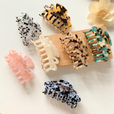 China Fantasy Fairy For Factory Wholesale Thick Super Huge Jumbo Banana Barrette Shiny Hair Nature Acetate Hair Claws for sale