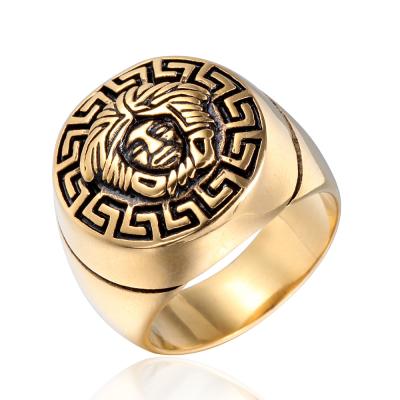 China FASHIONABLE Egyptian PHARAOH Rings High Quality Hot Selling Gold Plated Stainless Steel Character Rings For Man for sale