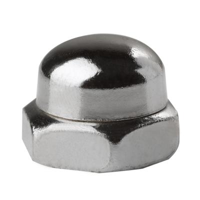 China DIN1587 Hexagon Dome Cap Nuts SUS304 Plain / Dacromet / Chrome Plated Class 4 Te koop