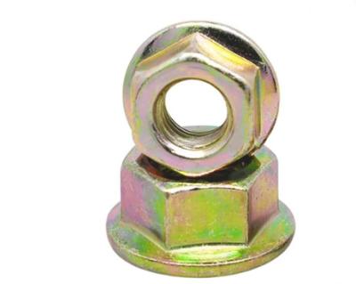 China Din 6923 ISO 4161 Hexagon Flange Nut Acero al carbono Q235 / 35K Galvanización en venta