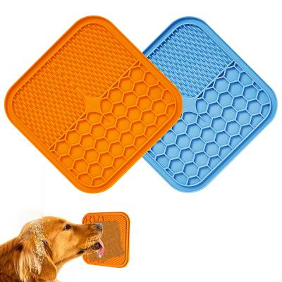 China Sustainable Pet Silicone Suction Cup Lick Pad Anti Choking Slow Food Bowl Dog Lick Pad for sale