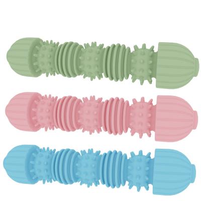 China New Stocked Pet Caterpillar Dog Toys Resistant To Bite Molar Sticks Biting Toys for sale