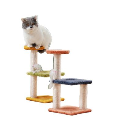 China Stocked Cat Climbing Frame Scratching Board Doesn't Drop Crumbs Vertical Durable Funny Grinding Claw Cat Toy Supplies for sale