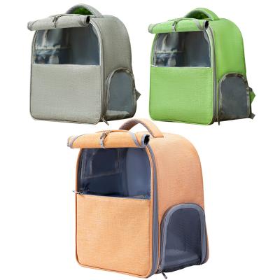 China Pet Stocked Bag For Outing Portable Large Capacity Canvas Backpack Suitable For Small Cats And Dogs for sale