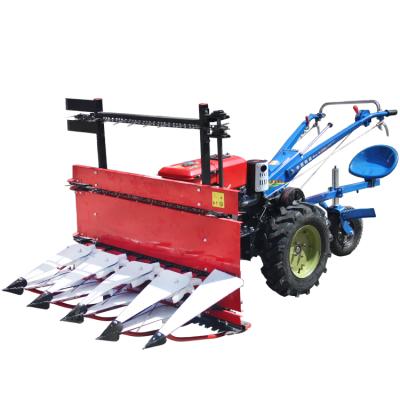 China Four Wheel Tractor Wheat Rice Harvester Walking Tractor Corn Stalk Front Support Harvester for sale