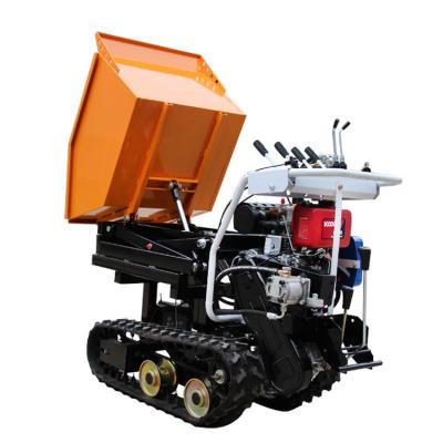 China New Fabric Mini Transporter Diesel Crawler Dumper 0.8 Ton Mini Crawler Transporter for sale